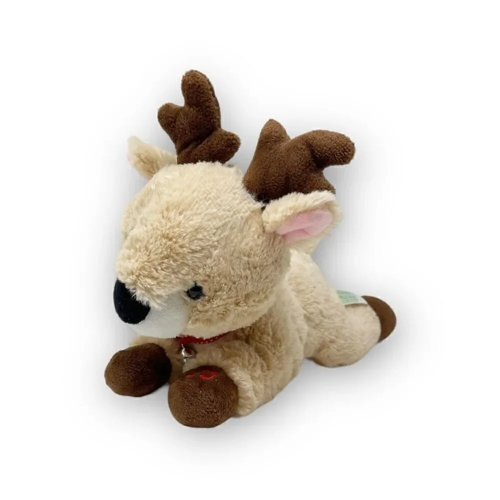 Holiday Lane Animated Plush Reindeer Antlers Head Tail Sings Jingle Bell Rock